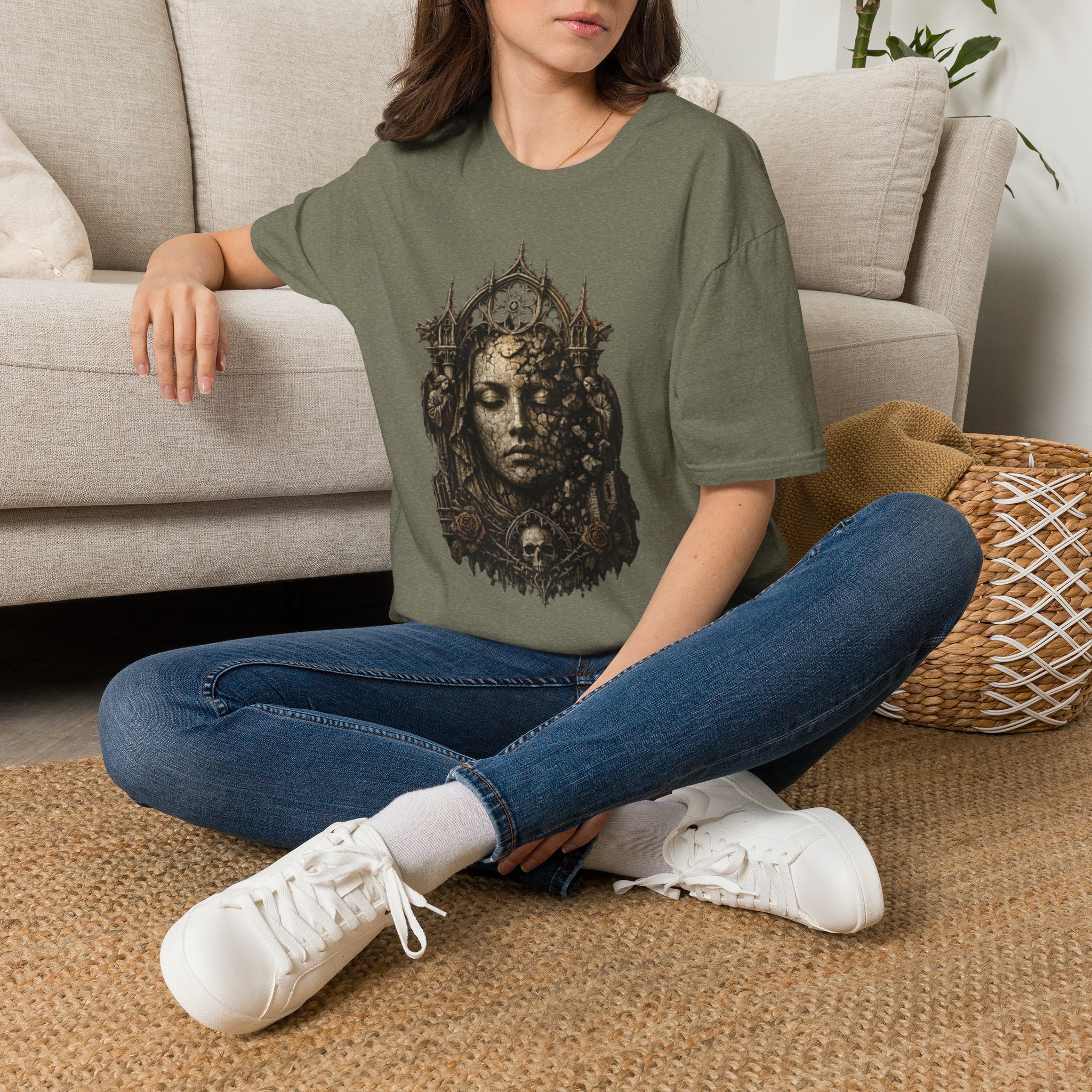 Gothic Queen T-Shirt — Ornate Crowned Woman Art Tee - Image 14