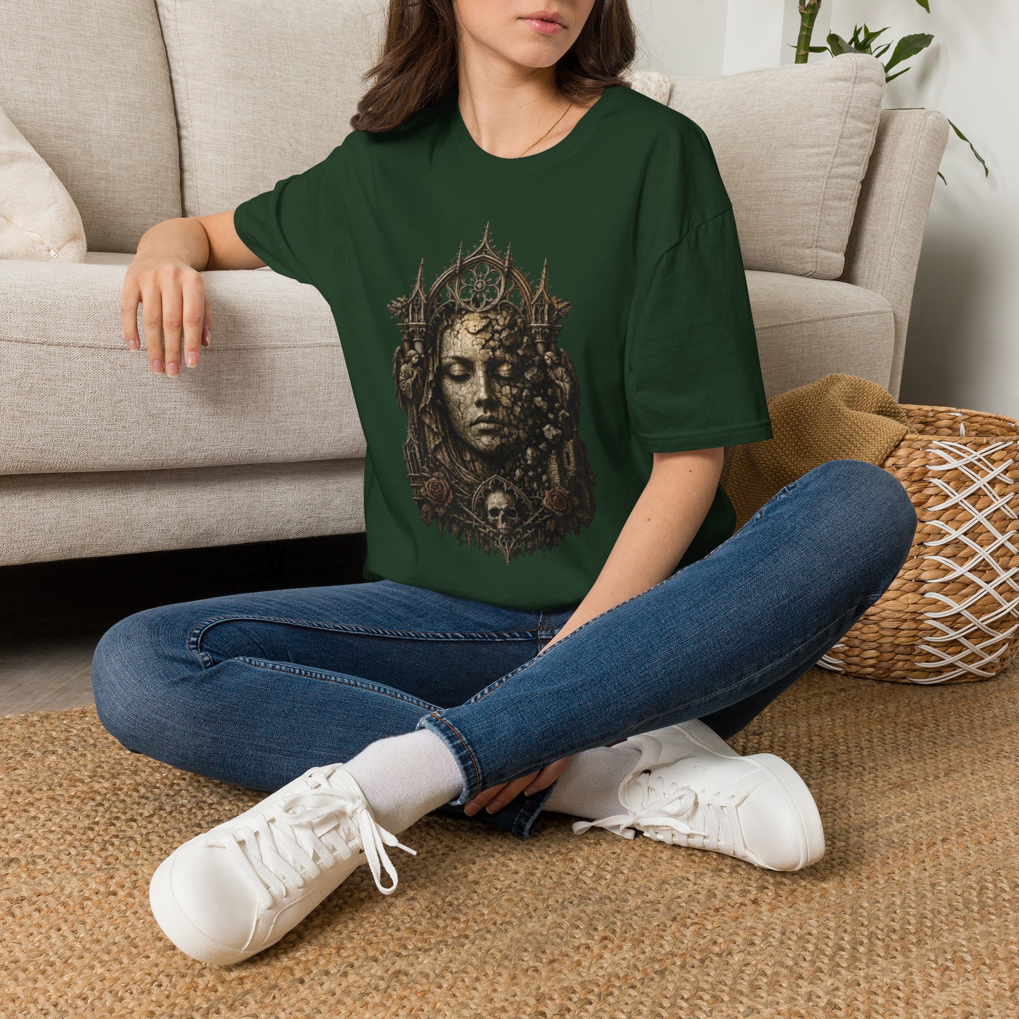 Gothic Queen T-Shirt — Ornate Crowned Woman Art Tee - Image 22