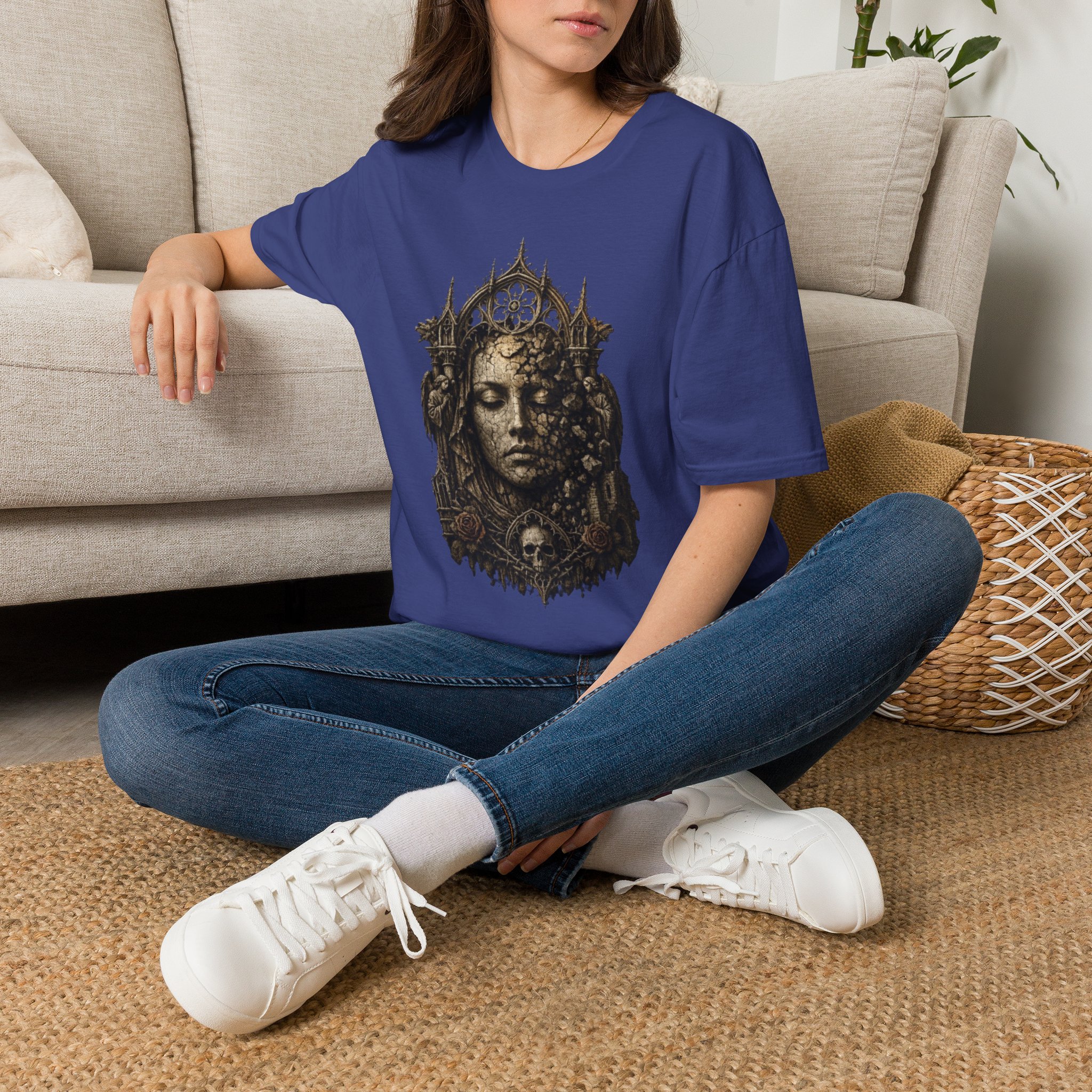 Gothic Queen T-Shirt — Ornate Crowned Woman Art Tee - Image 34