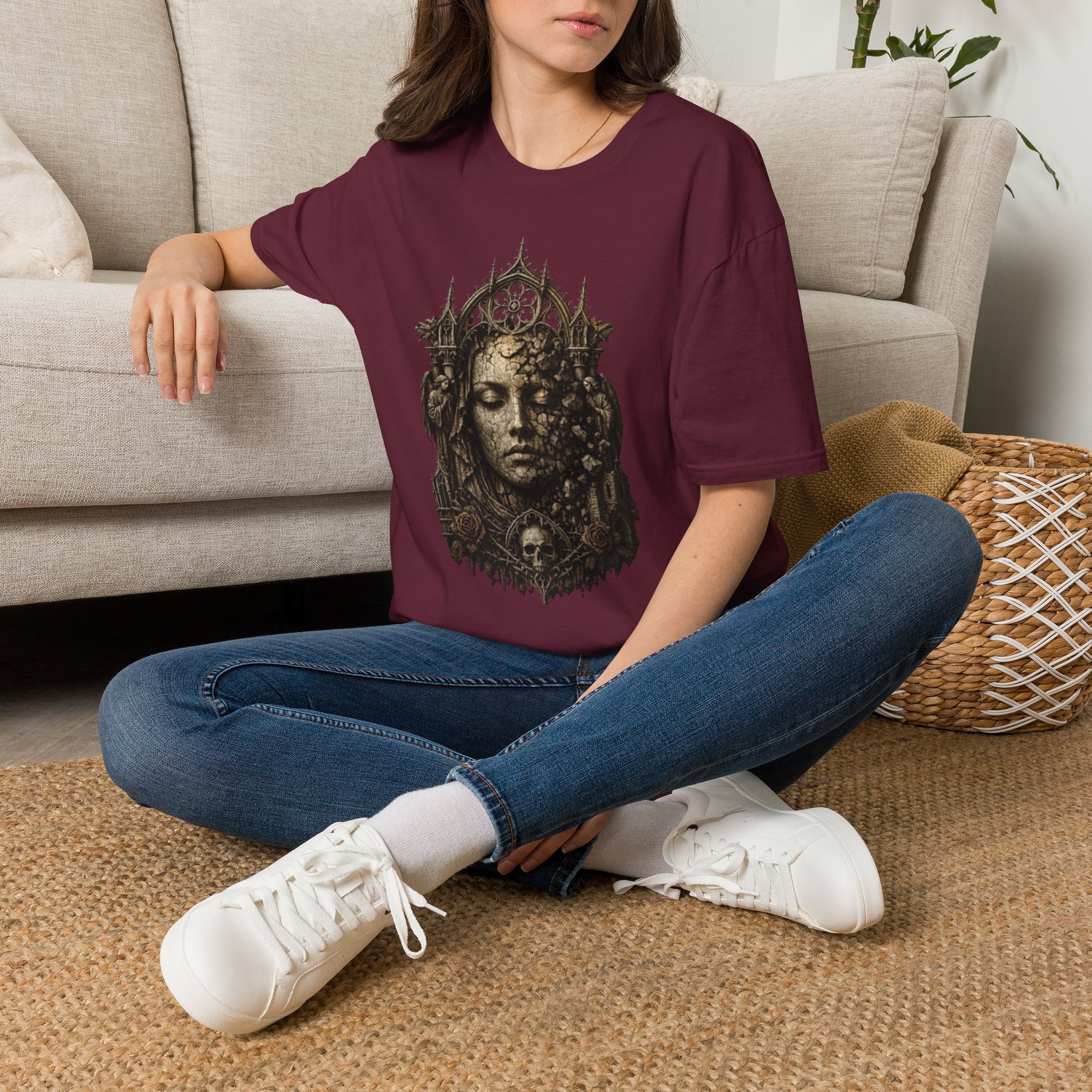 Gothic Queen T-Shirt — Ornate Crowned Woman Art Tee - Image 10