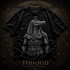 20260728145943-1f18a94f-7770-68e4-b77d-82176aca97fc.jpg T-Shirt — Pharaoh Crocodile Graphic Tee (Ancient Egyptian Inspired)