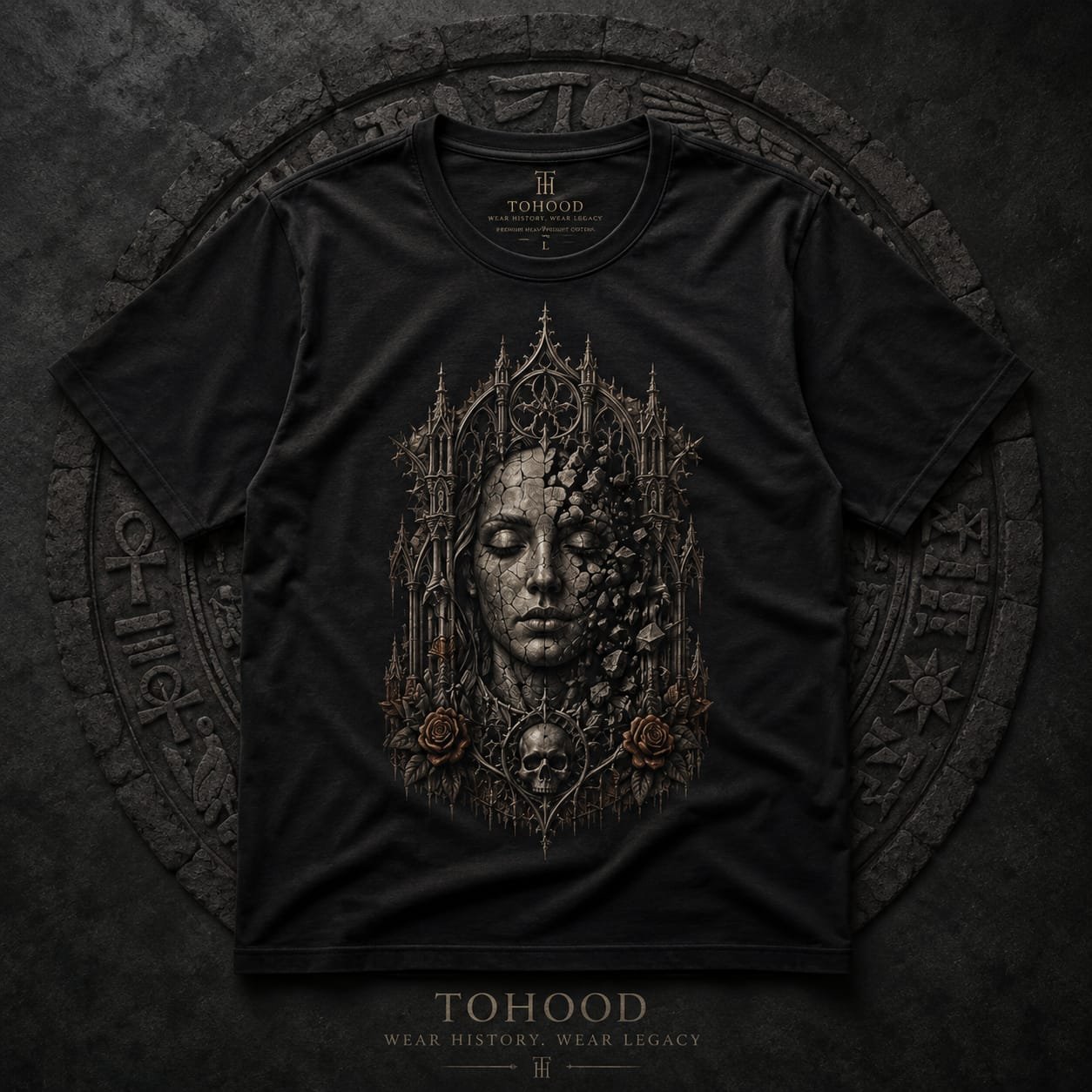 T-Shirt — Gothic Queen Skull Crown Graphic Tee