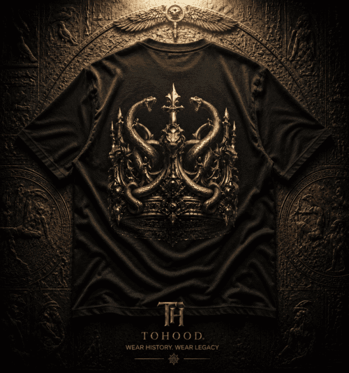 Crowned Serpents T-Shirt — Gothic Snake Crown Graphic Tee