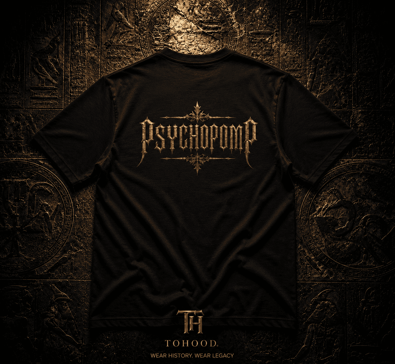 Anubis-Inspired Graphic T-Shirt — Egyptian Jackal Head Design