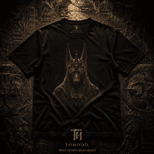 Anubis-Inspired Graphic T-Shirt — Egyptian Jackal Head Design