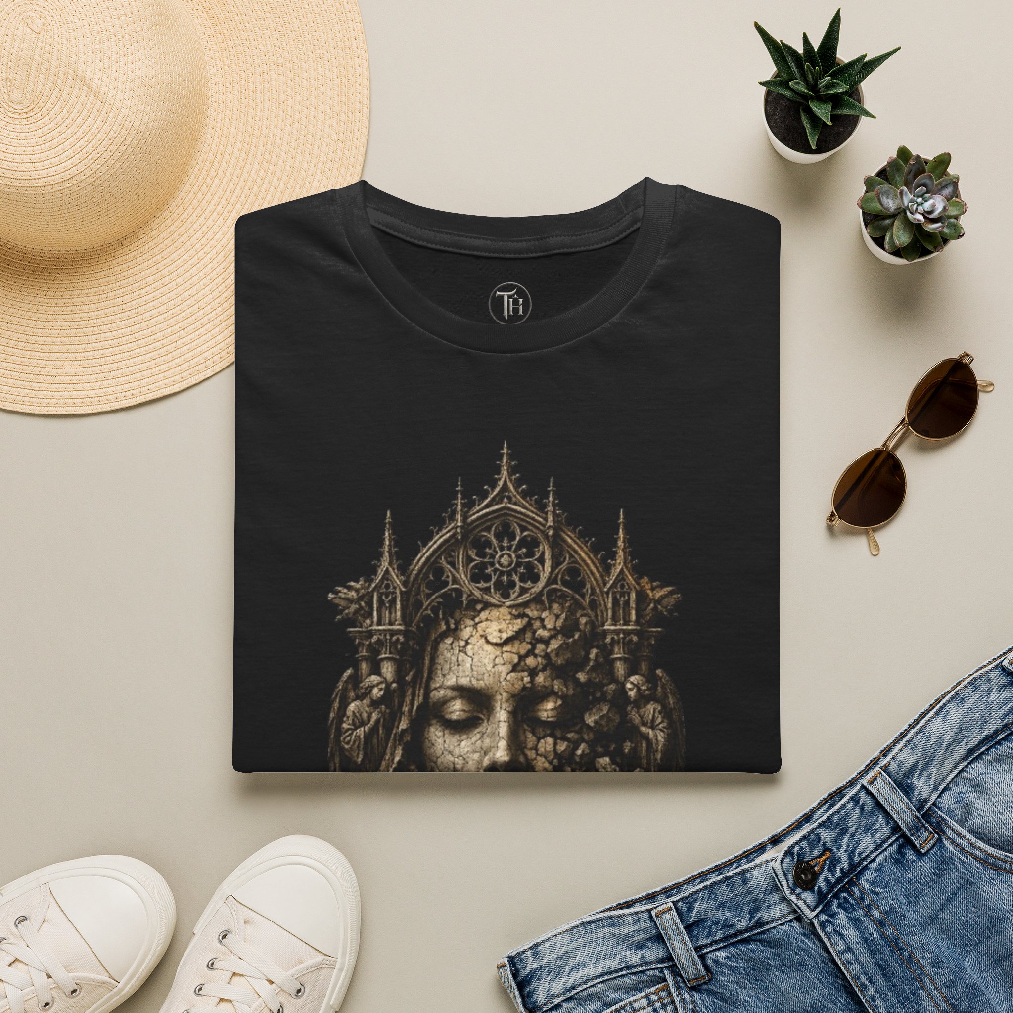 Gothic Queen T-Shirt — Ornate Crowned Woman Art Tee - Image 5