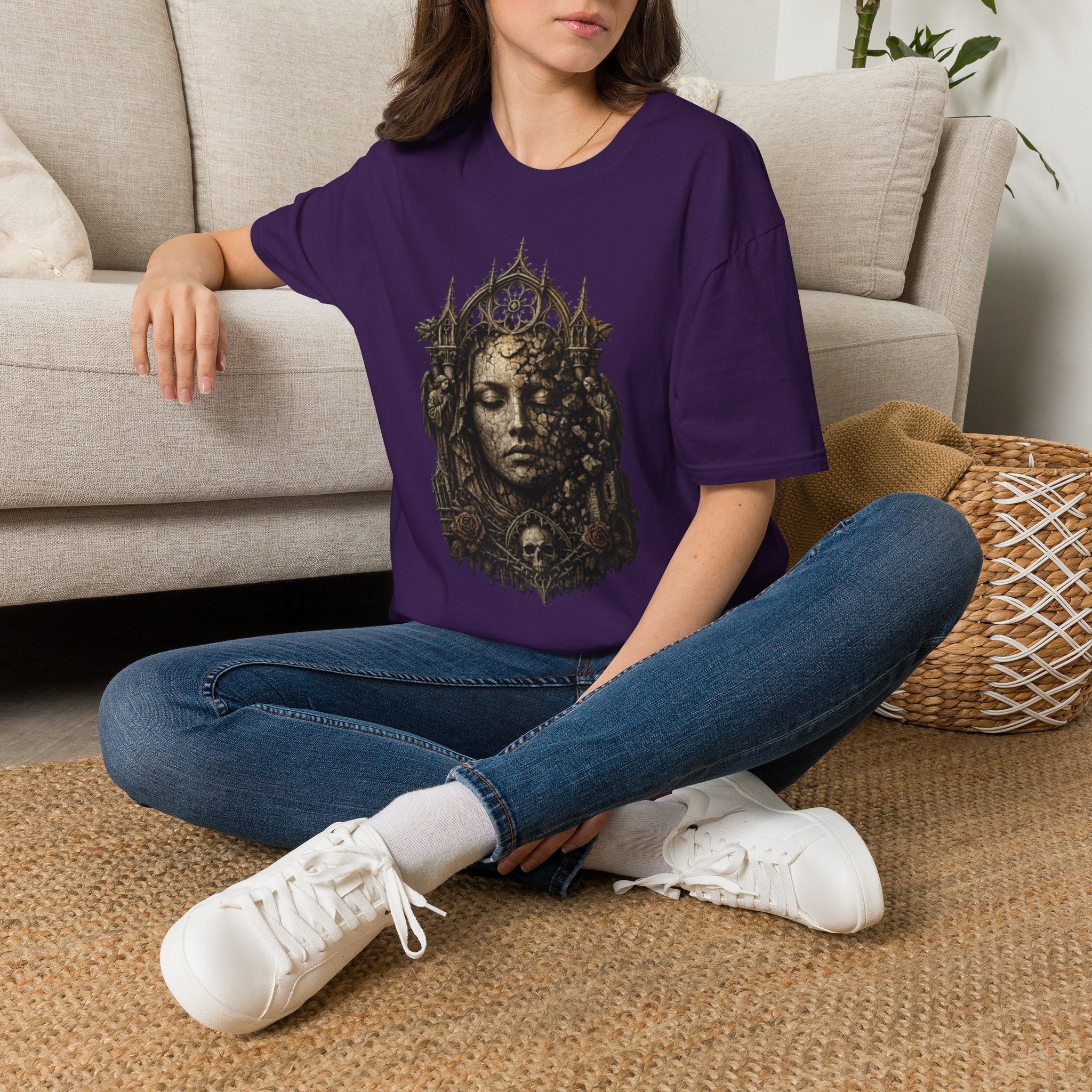 Gothic Queen T-Shirt — Ornate Crowned Woman Art Tee - Image 42