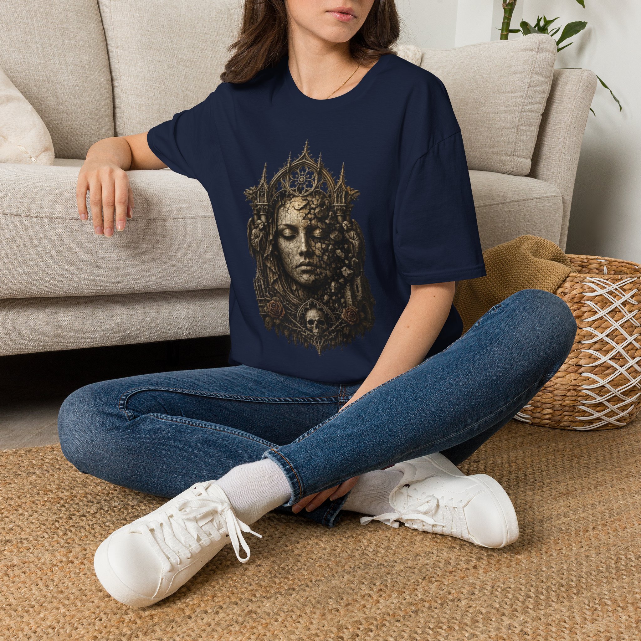 Gothic Queen T-Shirt — Ornate Crowned Woman Art Tee - Image 38