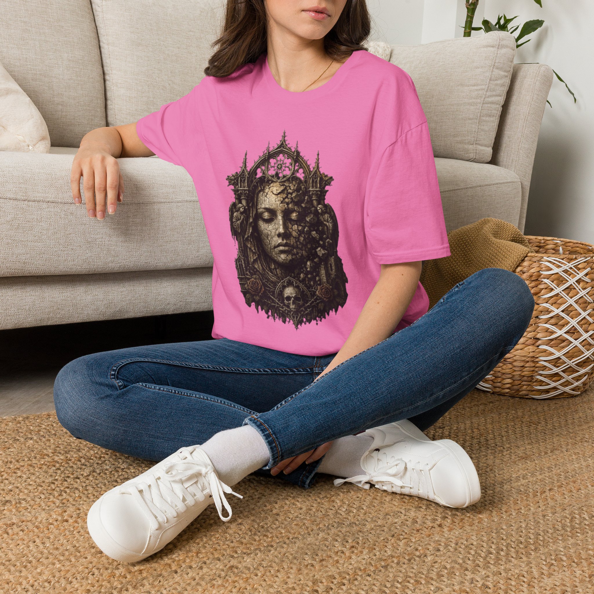 Gothic Queen T-Shirt — Ornate Crowned Woman Art Tee - Image 46