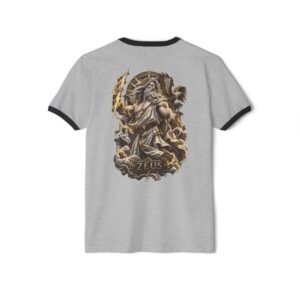 Zeus Thunder Ringer T-Shirt — Vintage Greek God Lightning Tee - Image 4