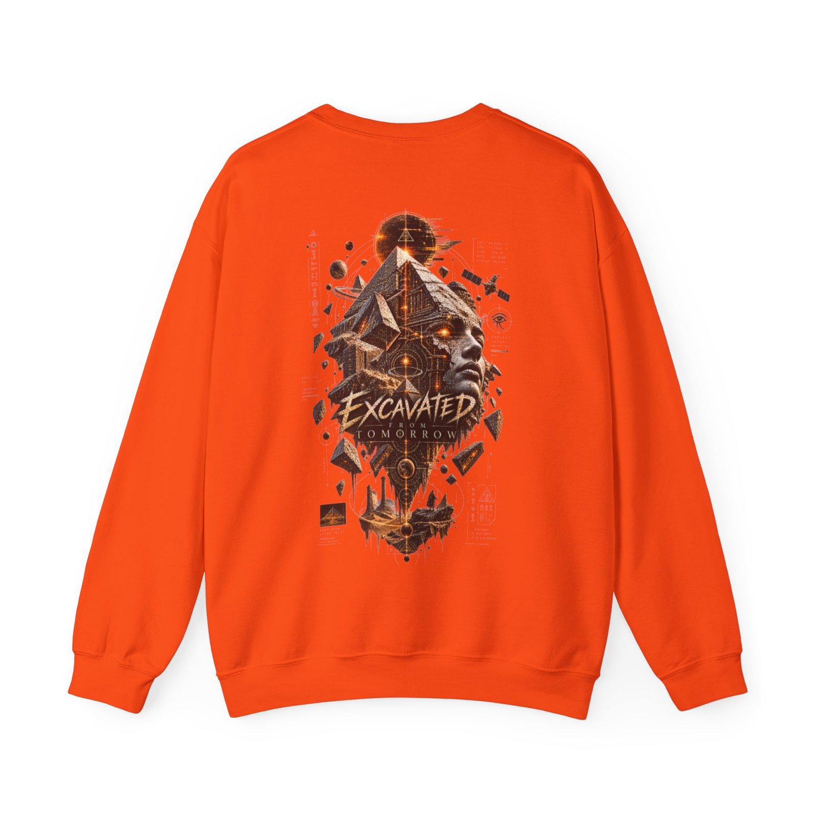 Crewneck Sweatshirt — "Excavated From Tomorrow" Retro Futurism Graphic Pullover - Image 7