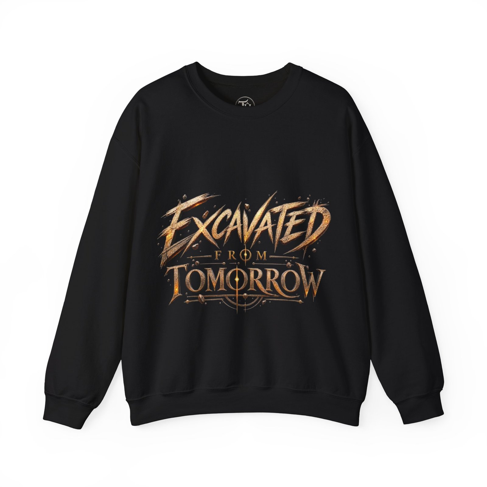 Crewneck Sweatshirt — "Excavated From Tomorrow" Retro Futurism Graphic Pullover - Image 2