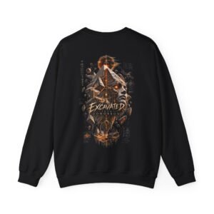 Crewneck Sweatshirt — "Excavated From Tomorrow" Retro Futurism Graphic Pullover