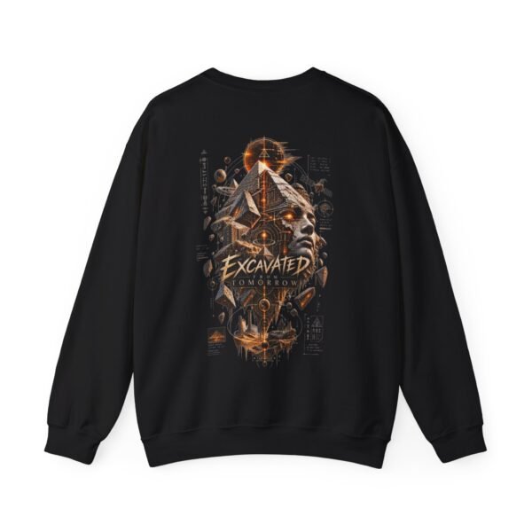 Crewneck Sweatshirt — "Excavated From Tomorrow" Retro Futurism Graphic Pullover