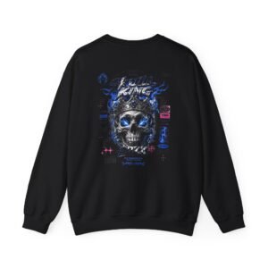 Skull King Graphic Sweatshirt – Gothic Skull Crewneck Pullover
