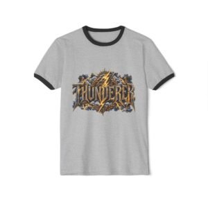 Zeus Thunder Ringer T-Shirt — Vintage Greek God Lightning Tee - Image 3
