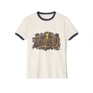 Zeus Thunder Ringer T-Shirt — Vintage Greek God Lightning Tee