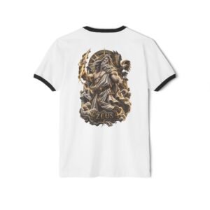 Zeus Thunder Ringer T-Shirt — Vintage Greek God Lightning Tee - Image 8