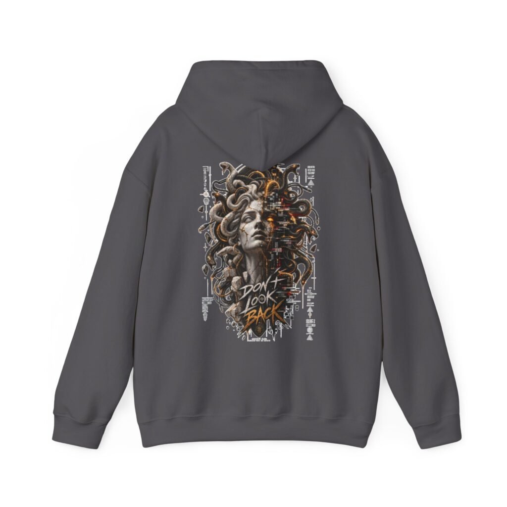 Medusa 'Face the Curse' Graphic Hoodie — Don’t Look Back Mythic Streetwear
