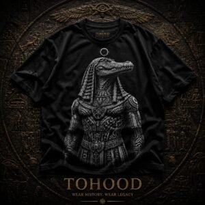 T-Shirt — Pharaoh Crocodile Graphic Tee (Ancient Egyptian Inspired)