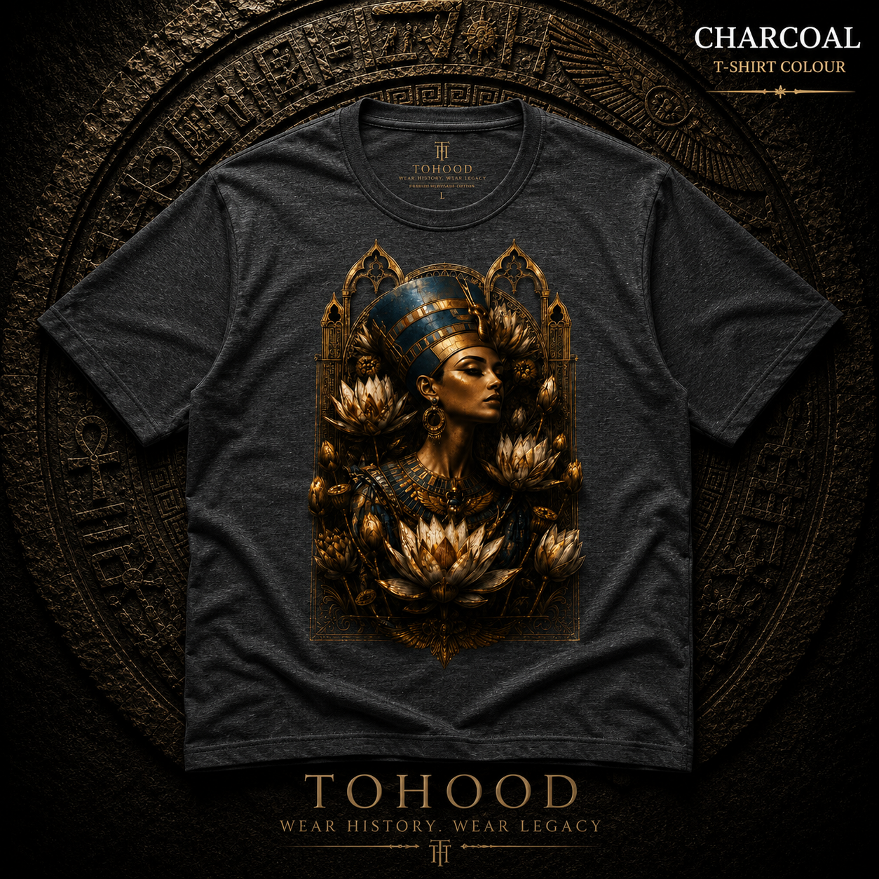 Egyptian Queen Graphic T‑Shirt — Vintage Goddess Portrait Tee - Image 3