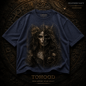 Gothic Moon Goddess T-Shirt — Dark Floral Portrait Tee - Image 12