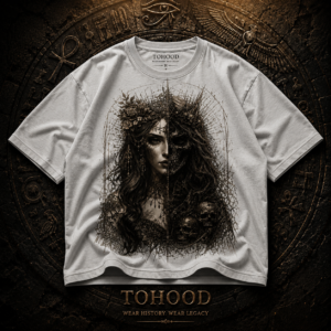 Gothic Moon Goddess T-Shirt — Dark Floral Portrait Tee - Image 16