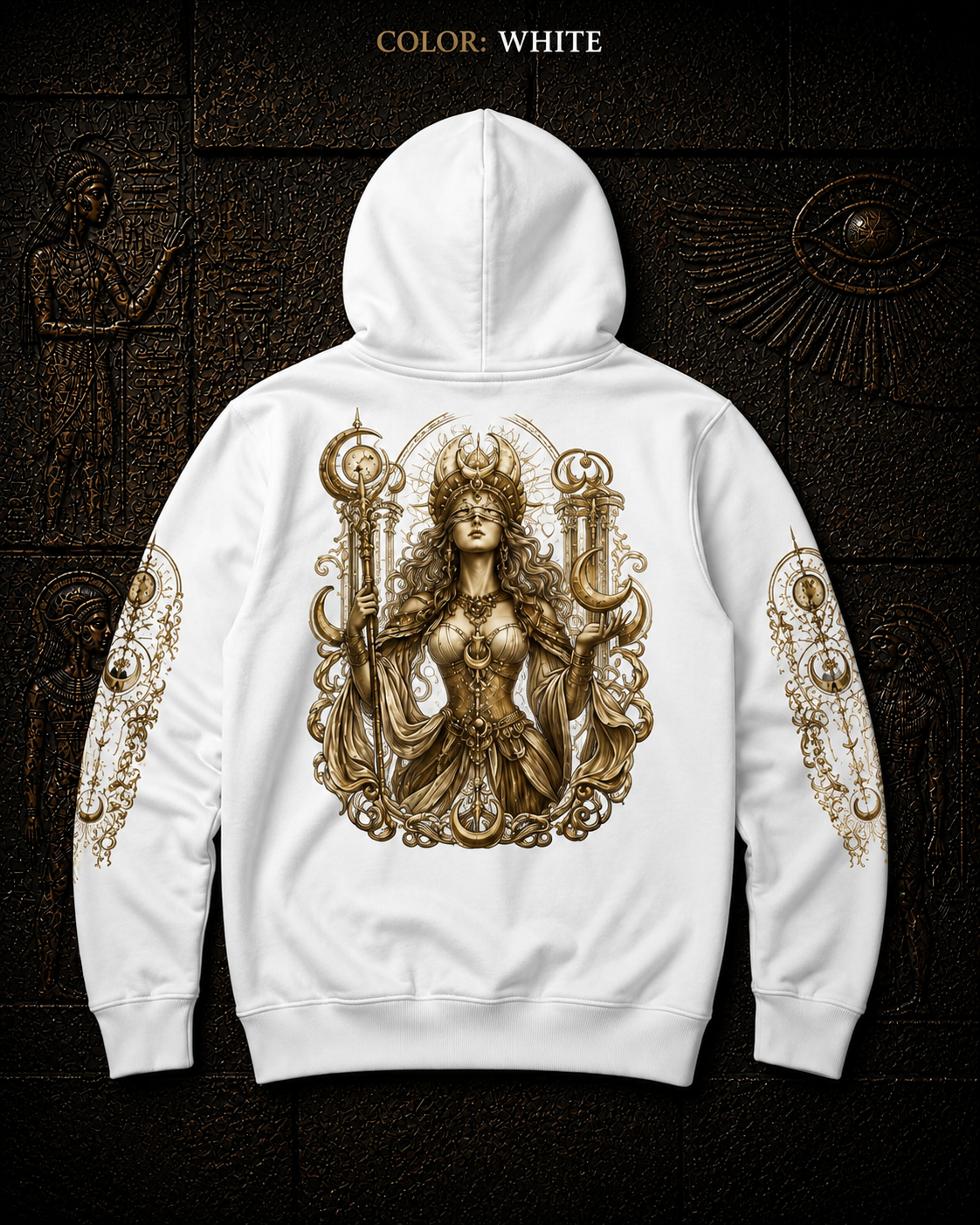 Transcendence Goddess Hoodie — Mystical Occult Graphic Pullover