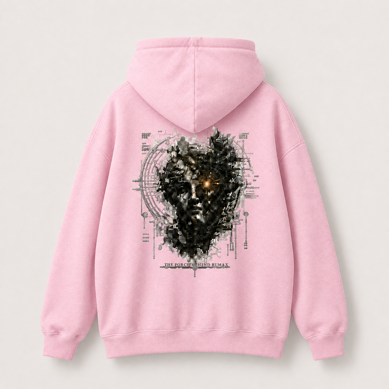 Awaken Graphic Hoodie — Surreal Cyberpunk Face Backprint - Image 23