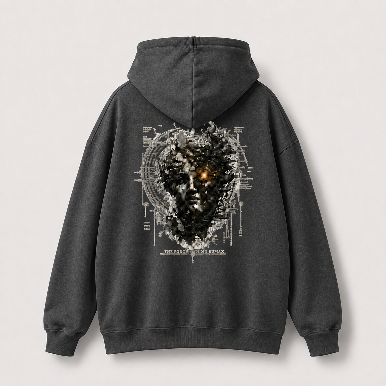 Awaken Graphic Hoodie — Surreal Cyberpunk Face Backprint - Image 15
