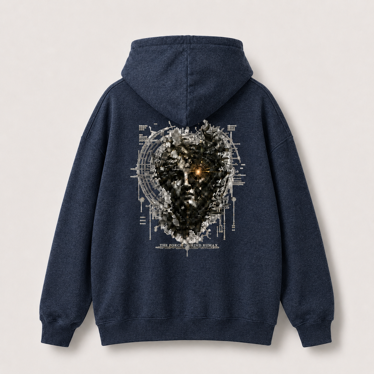 Awaken Graphic Hoodie — Surreal Cyberpunk Face Backprint - Image 19