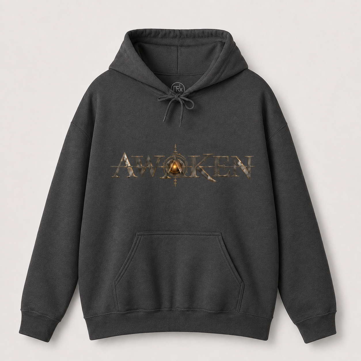 Awaken Graphic Hoodie — Surreal Cyberpunk Face Backprint - Image 16