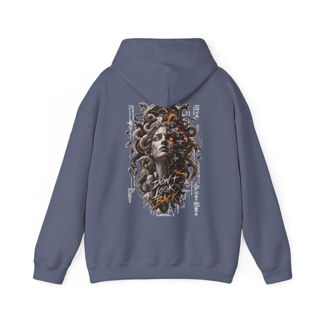 Medusa 'Face the Curse' Graphic Hoodie — Don’t Look Back Mythic Streetwear
