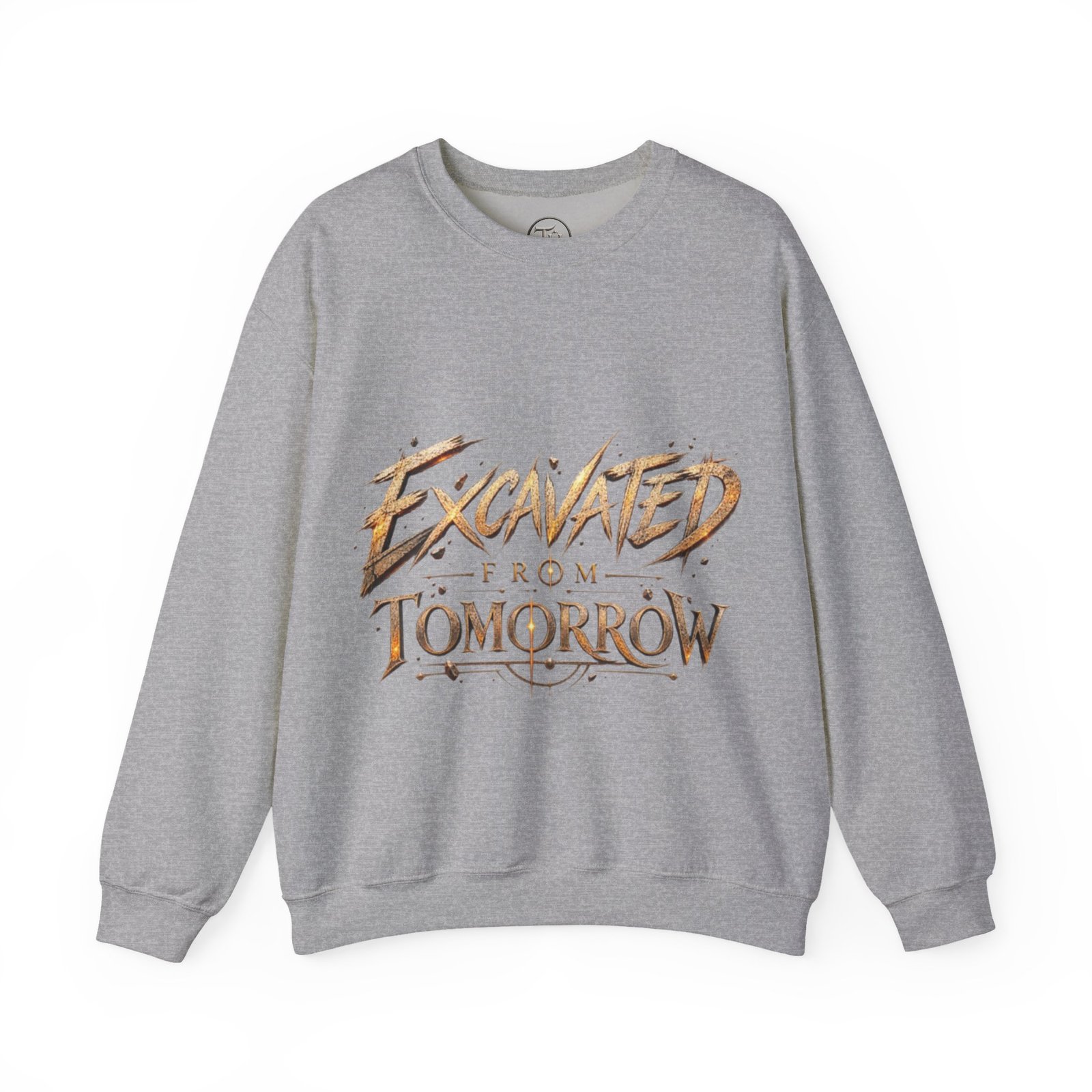 Crewneck Sweatshirt — "Excavated From Tomorrow" Retro Futurism Graphic Pullover - Image 5