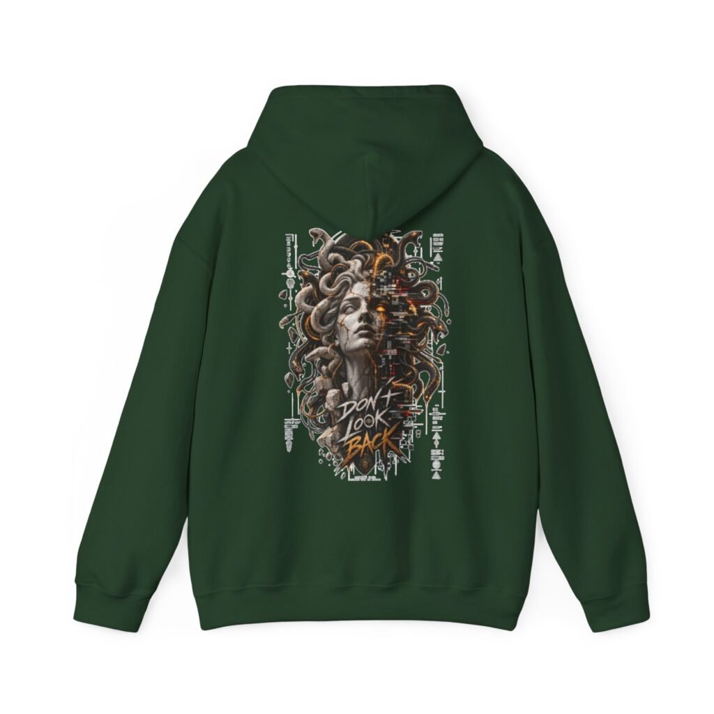 Medusa 'Face the Curse' Graphic Hoodie — Don’t Look Back Mythic Streetwear