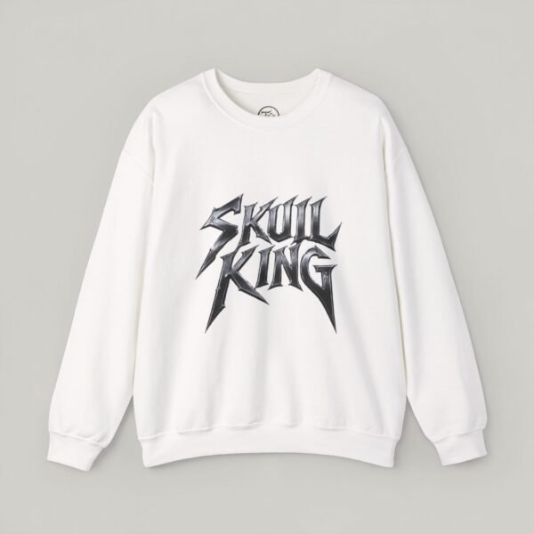 Skull King Graphic Sweatshirt – Gothic Skull Crewneck Pullover