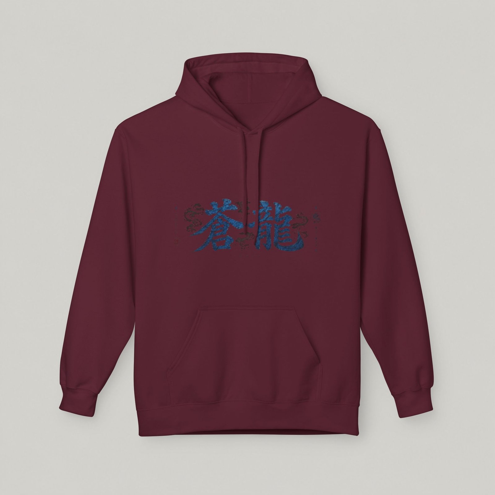 Blue Dragon Hoodie — Japanese Kanji Dragon Graphic Pullover - Image 5