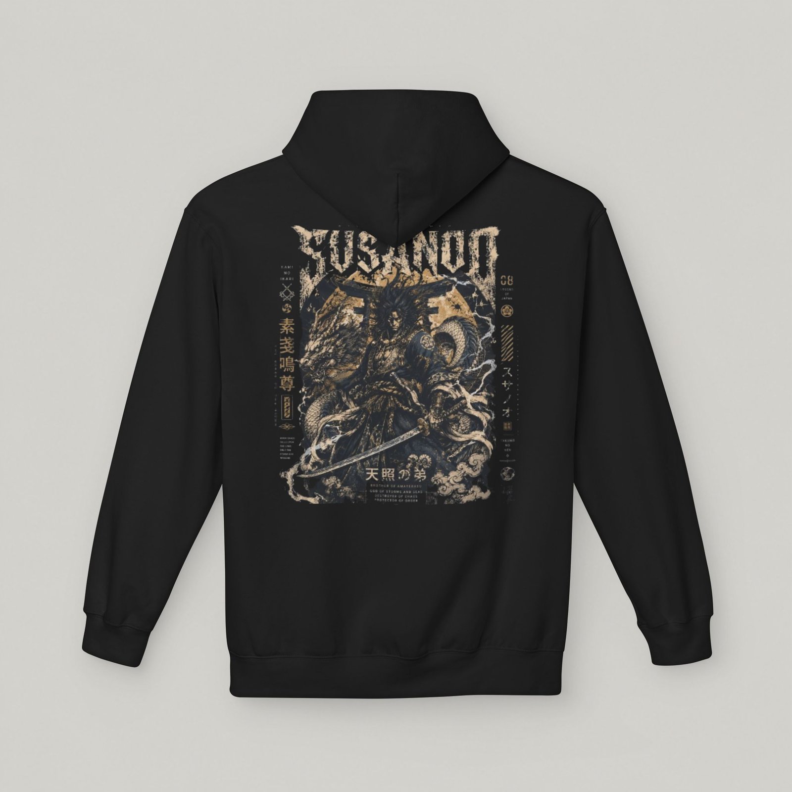 Samurai Dragon Hoodie — Japanese Kanji Graphic Streetwear