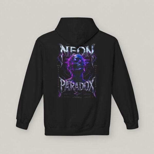 Neon Paradox Hoodie — Cyberpunk Error 404 Graphic Pullover